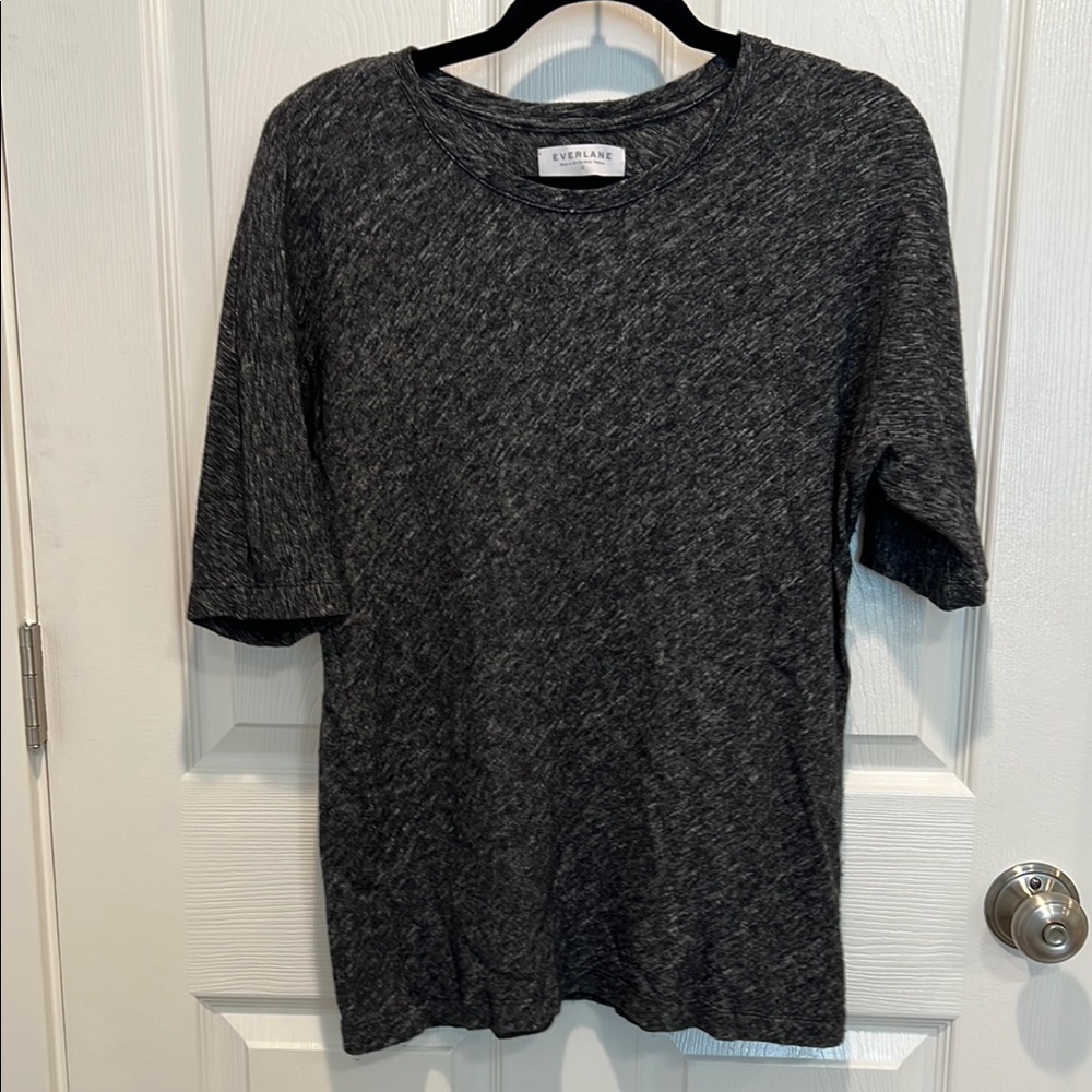 Everlane Gray Wool Blend Crew Neck Sweater Soft Knit Relaxed Fit